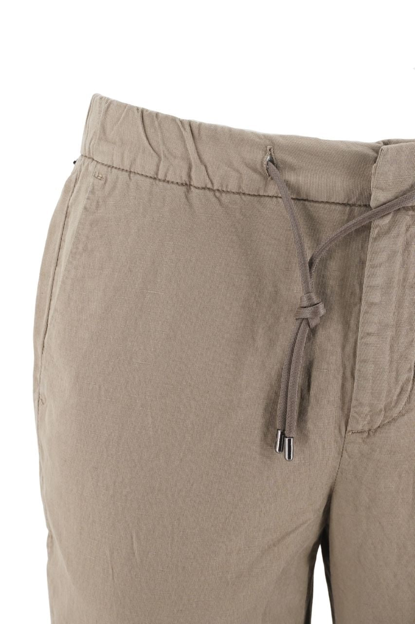 Pantalone Teleria Zed con Coulisse / Tortora - Ideal Moda