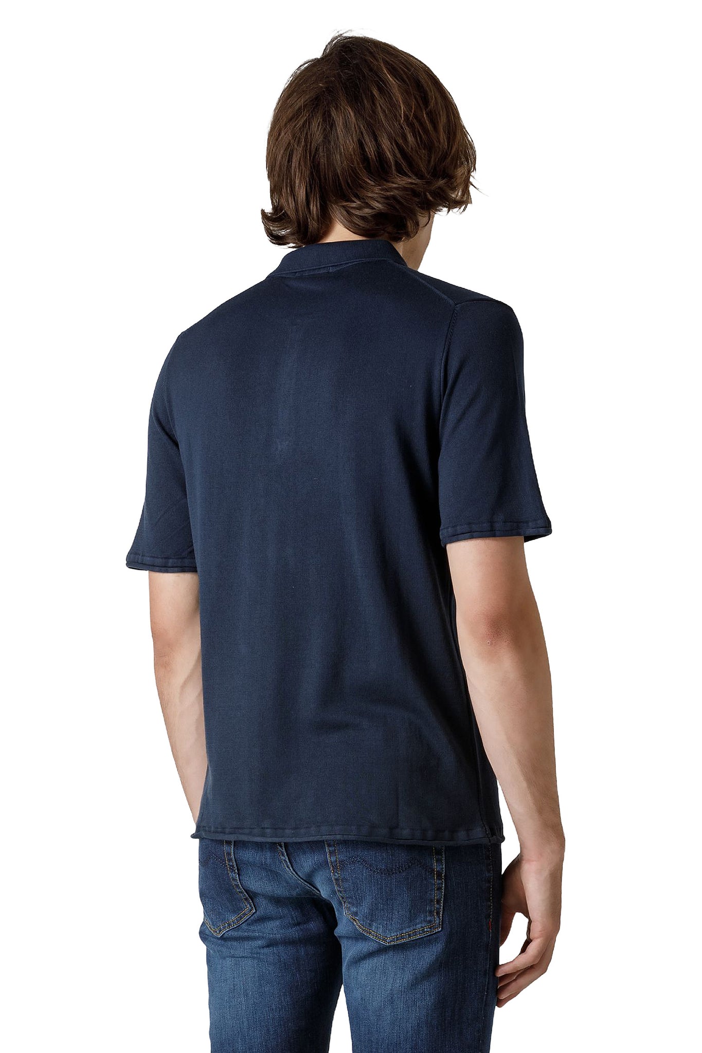 Polo in Cotone con Zip Hyrcus / Blu - Ideal Moda