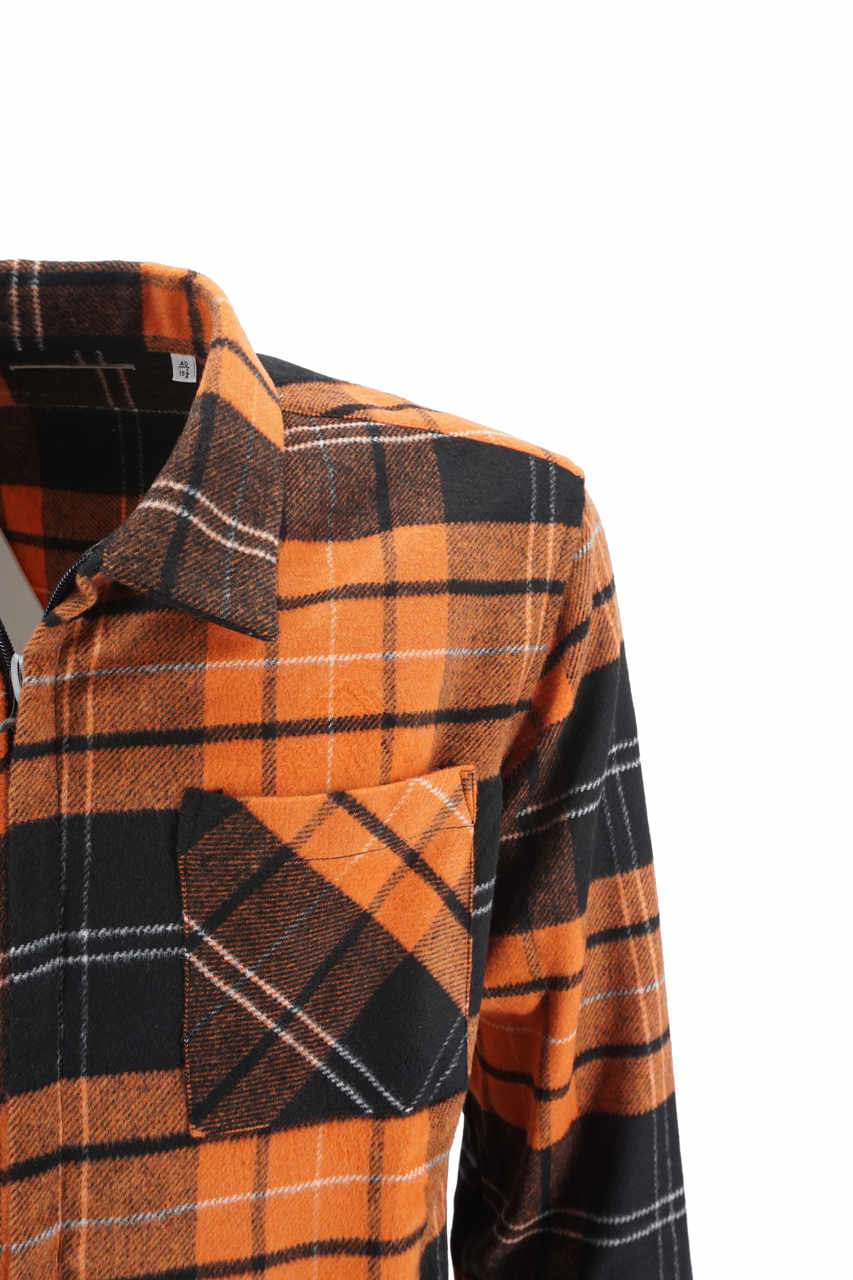 Camicia Daniele Alessandrini in flanella / Arancione - Ideal Moda